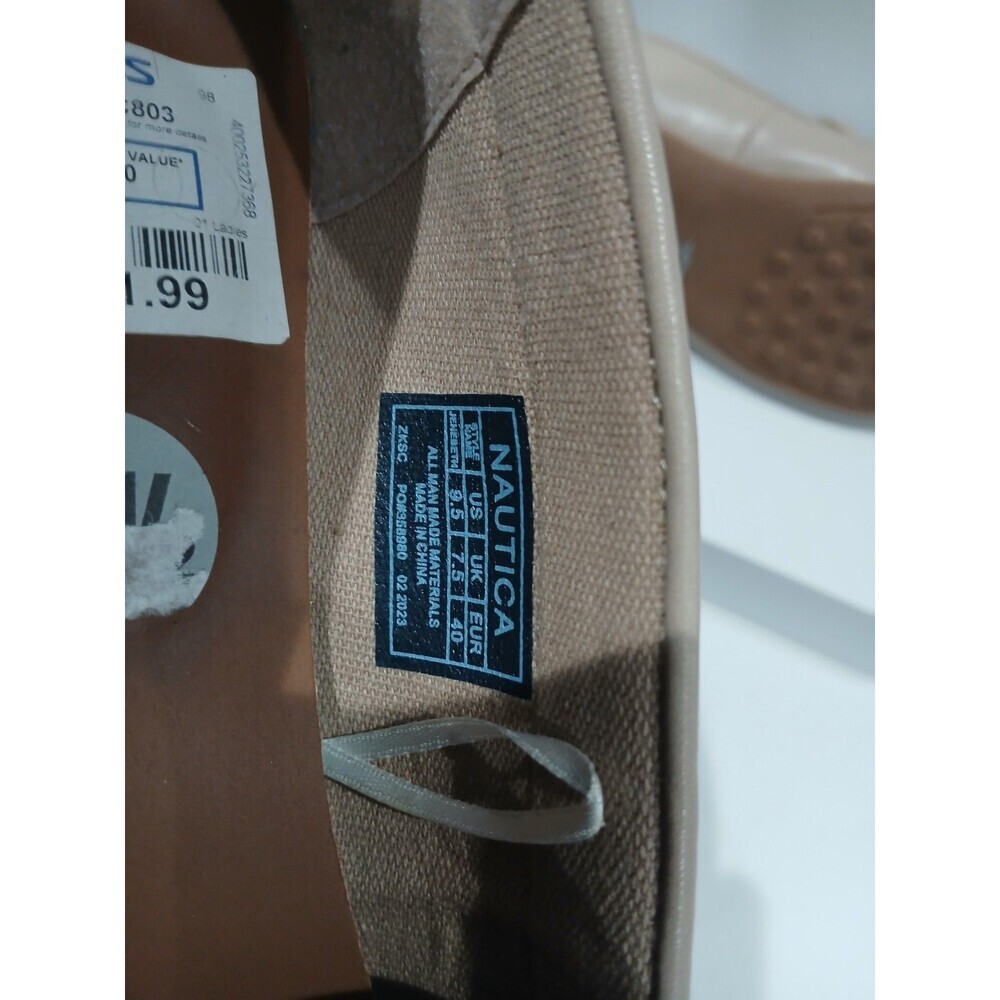 Nautica Beige Loafers Women’s Size 9.5 Slip On Flats Casual Dress Shoes - Picture 6 of 6